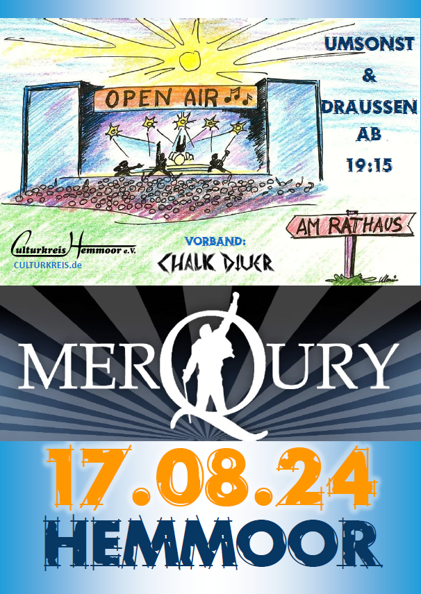 17.08.2024 – Open Air am Rathaus Hemmoor – MerQury – Umsonst und Draußen!